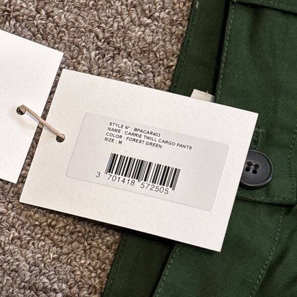 NWT The Frankie Shop Women’s Cargo Pants M - Forest Green - NEW - Picture 11 of 12